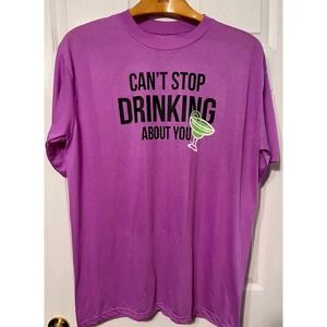 Alvins Island Cant Stop‎ Drinking About You Purple Graphic Tee Margarita 2X